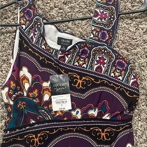 Midi dress with Mediterranean print